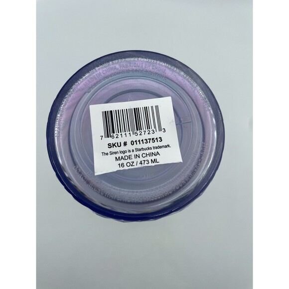 Starbucks Silver Iridescent Swirl 16 Oz Travel Mug Tumbler 2022 Bs241 - Picture 14 of 16